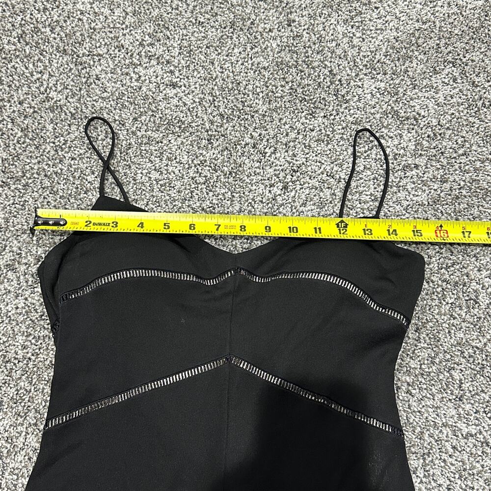 DAVID MEISTER Black Spaghetti Strap Padded Black Dress, Size 4 - Picture 8 of 11